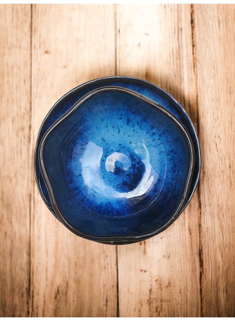 كلور زون بوتري طبق من الفخار و الخزف و بوله لتقديم الطعام آمنة للاستخدام في الميكروويف وغسالة الأطباق والفرن، خفيفة الوزن ومقاومة للخدش 20 سم - Image 3